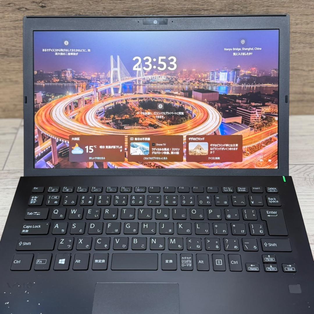 VAIO/SONY/カメラSSD/Windows11/黒/ノートパソコン/8GB