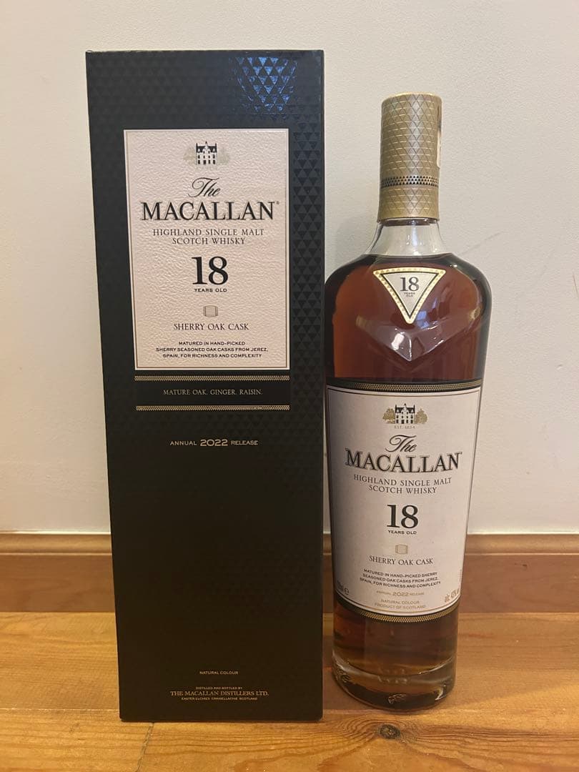 【新品未開封】マッカラン18年　シェリーカスク2022