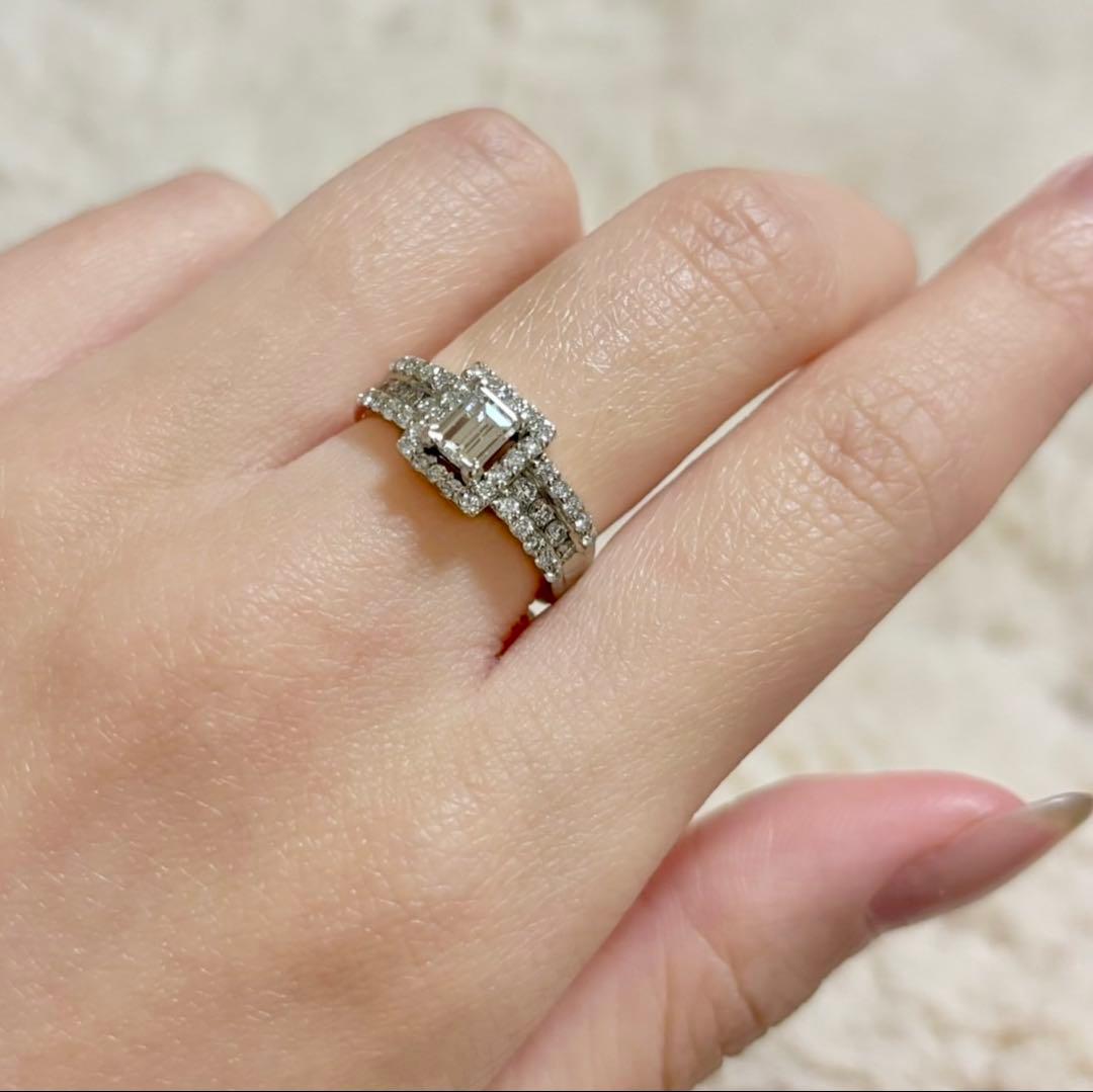 『専用です』天然 ダイヤモンド リング 計1.072ct PT900