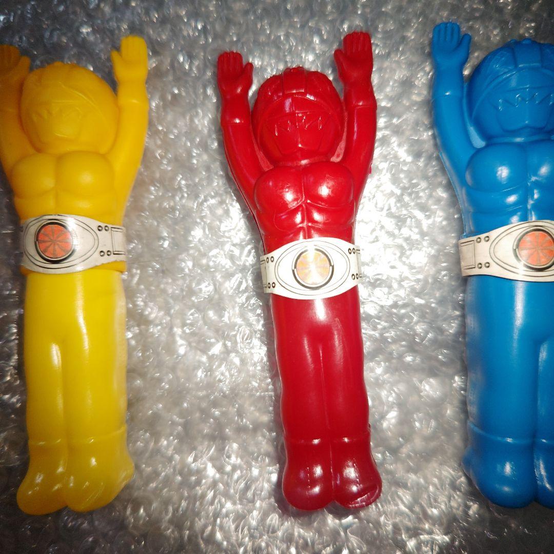 仮面ライダー　ポリ人形　ソフビ　パチ　14cm　3種