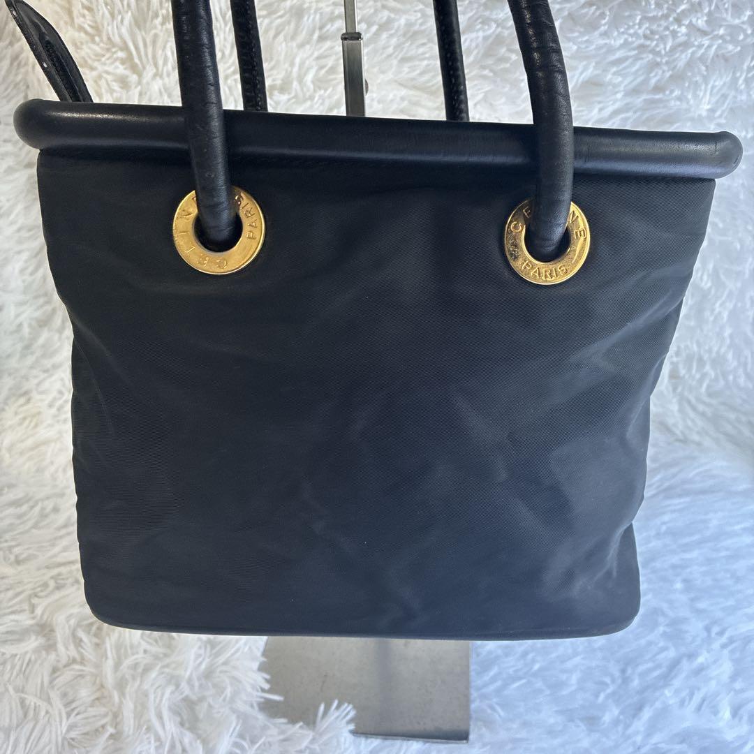 美品✨セリーヌ　黒 ナイロン ショルダーバッグ