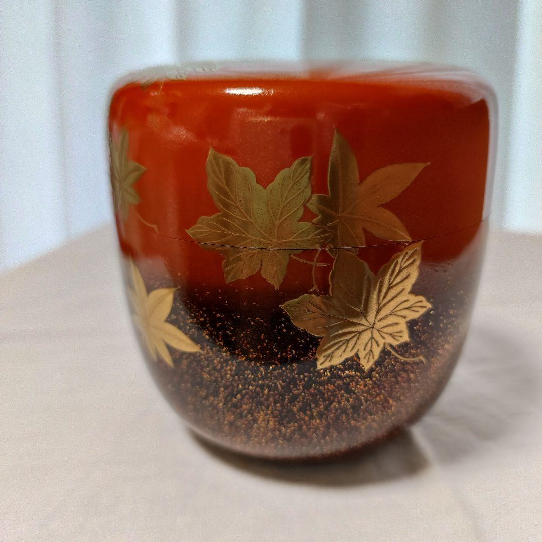 茶道具◆楓葉蒔絵大棗◆吉田華正