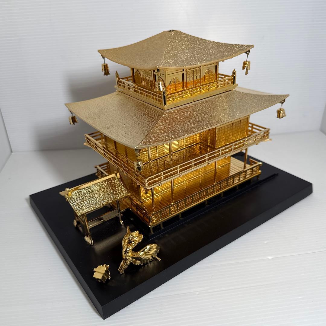 金閣寺 美術工芸品 置物 金属製 約3.2kg