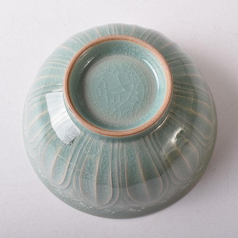 銀杏の木 　柳海剛（柳根瀅）作　高麗青磁　茶碗　共箱　V　R8500