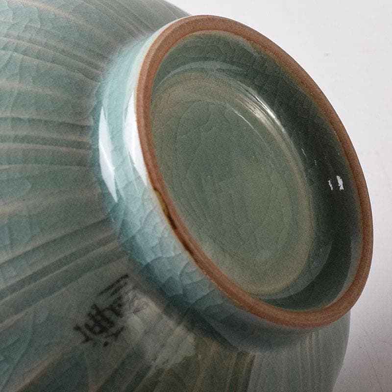 銀杏の木 　柳海剛（柳根瀅）作　高麗青磁　茶碗　共箱　V　R8500