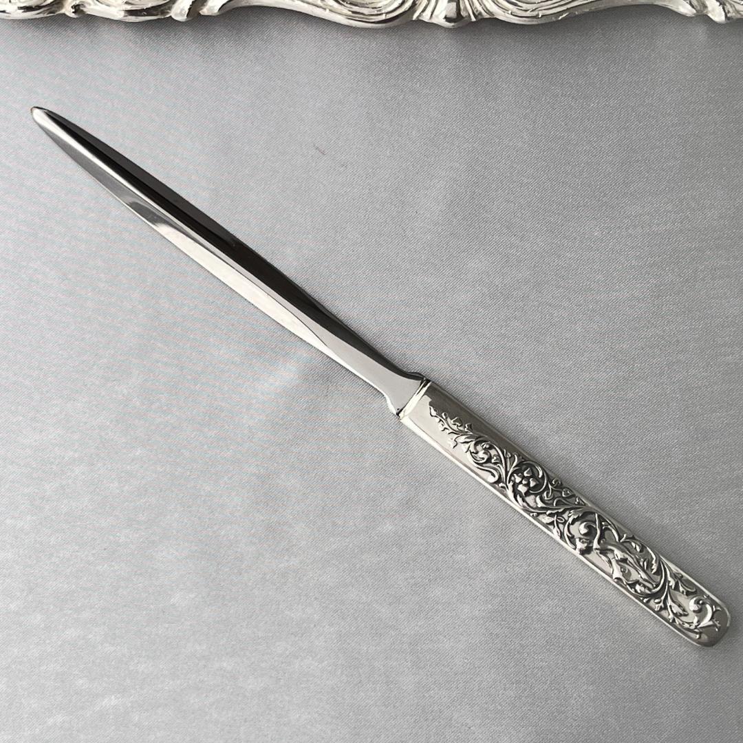 【LUNT】【純銀ハンドル】アールヌーボー レターナイフ / ペーパーナイフ