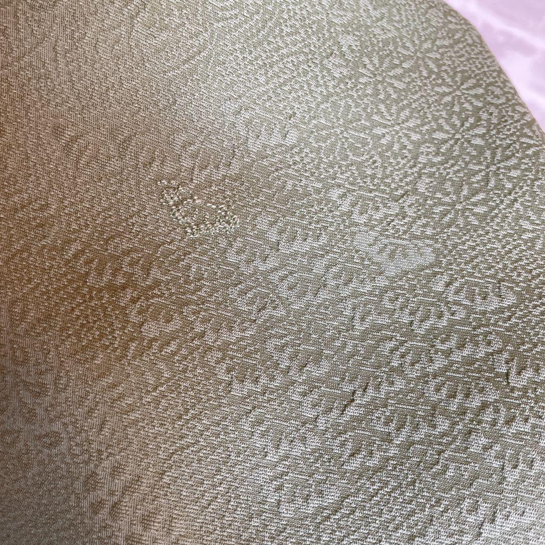 色無地　フルセット　丹後ちりめん　嵯峨野　蔓柏紋　パールトーン　地紋　H10