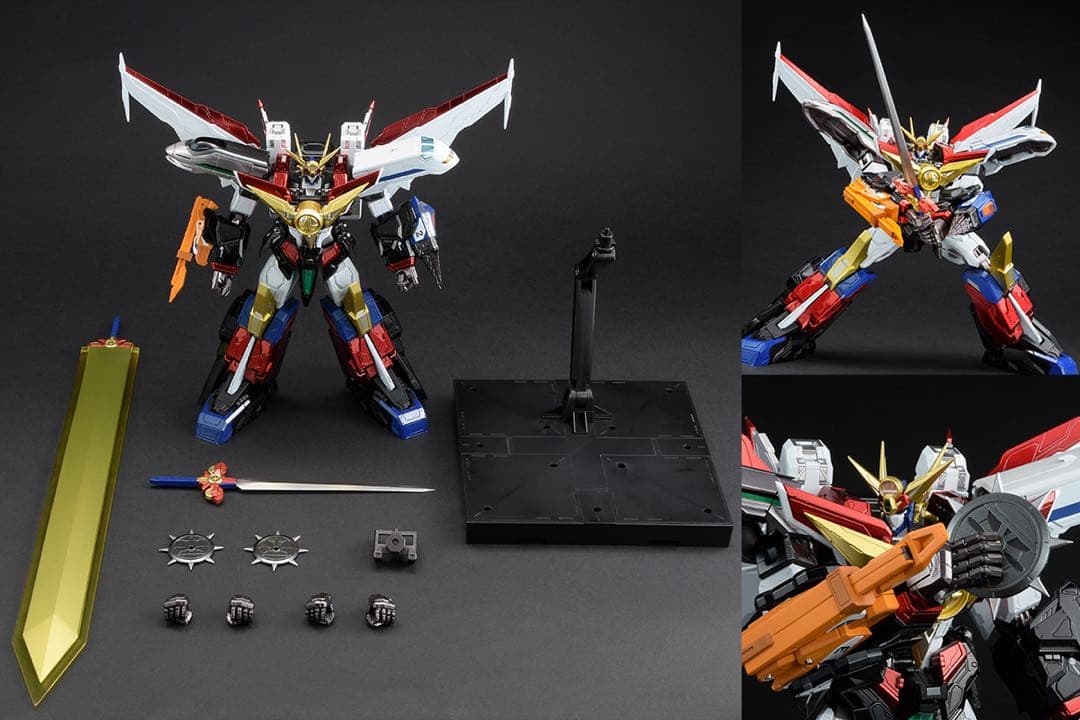 ホビージャパン　AMKUNI 機神　グレートマイトガイン&オプションパーツセット