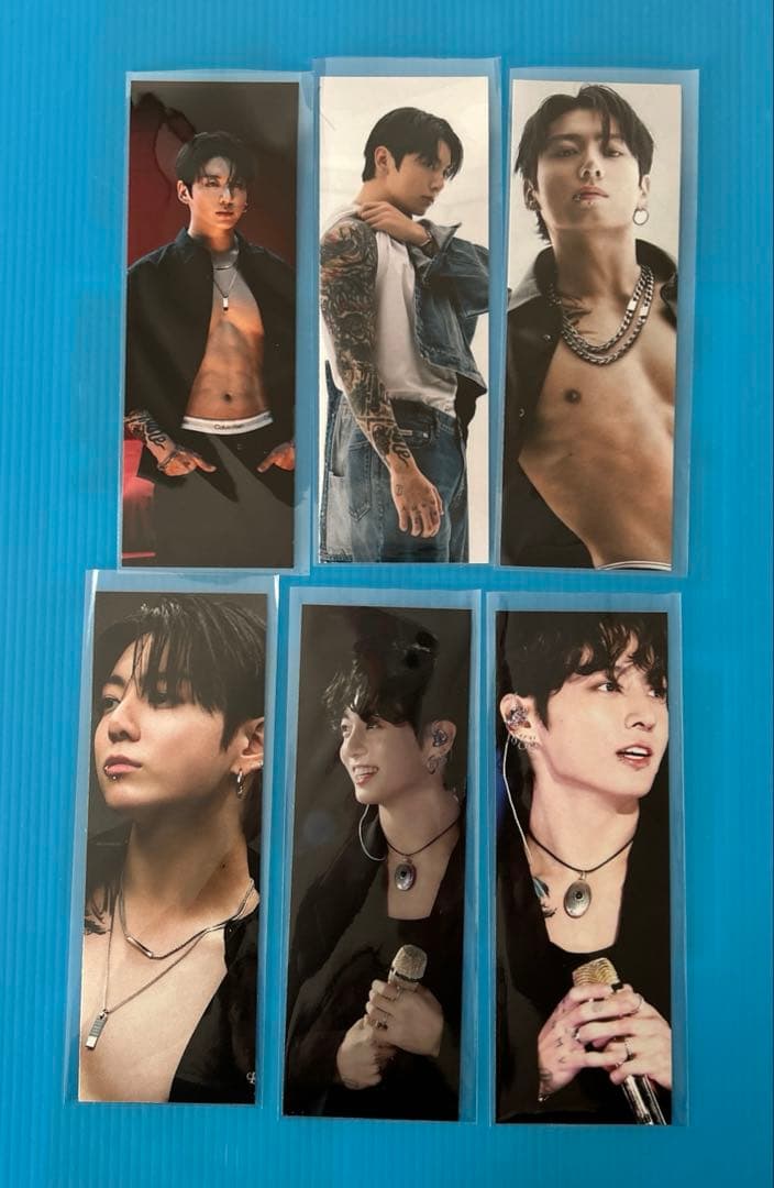 BTS Jungkook 両面ホログラムフォトカード・ロングステッカー