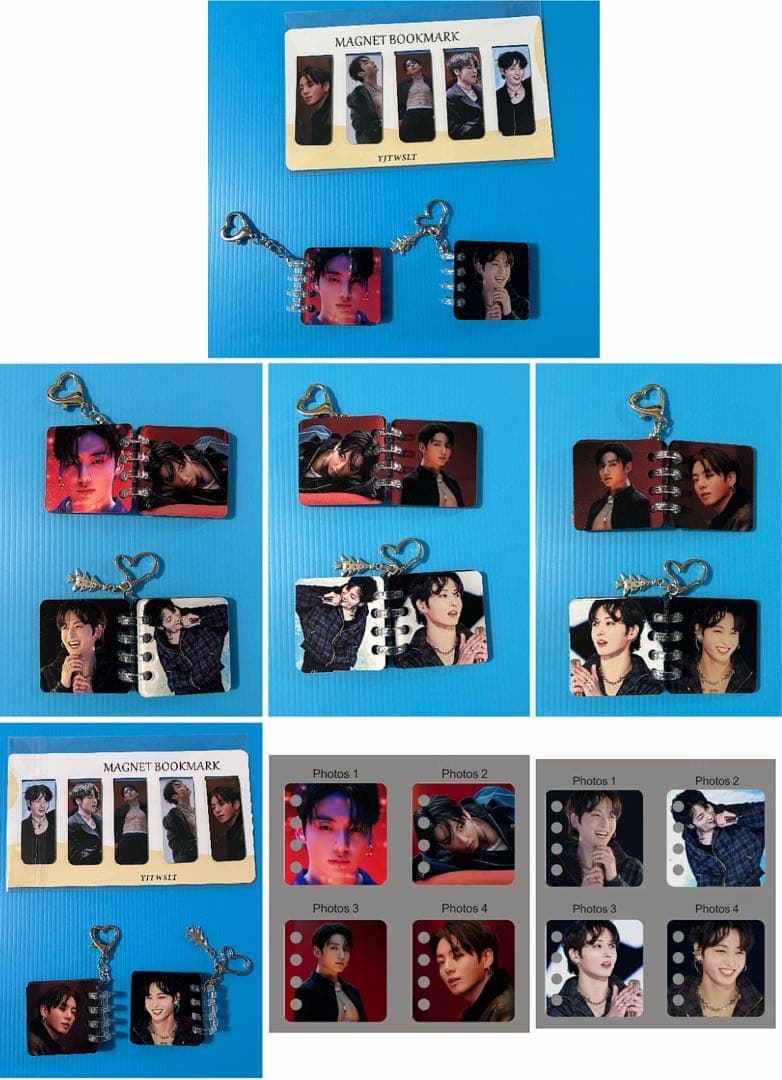 BTS Jungkook 両面ホログラムフォトカード・ロングステッカー