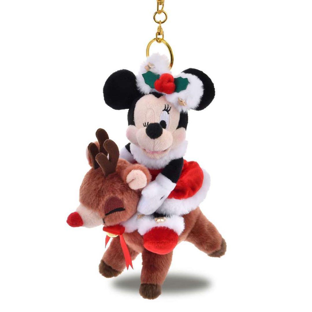 ミッキー ミニー ぬいぐるみキーホルダー・キーチェーン クリスマス 2点セット