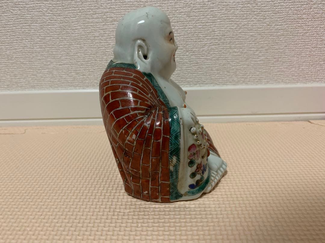 粉彩布袋像 同治年製 人物像 置物