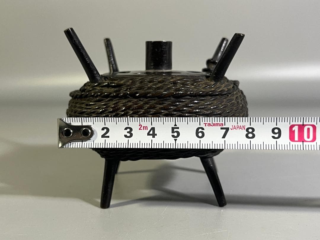 古銅 糸巻 香炉 時代物 渡雲鋳造