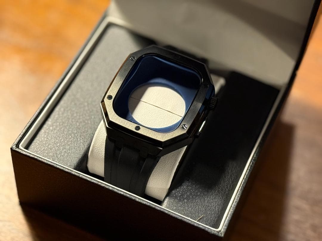 【値下げ】Apple Watchバンド BELTIES ブラックラバーベルト時計