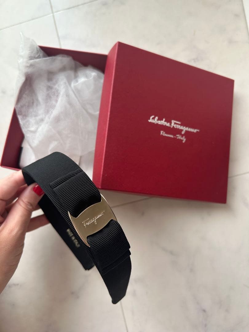 Salvatore Ferragamo ブラック ヘアバンド