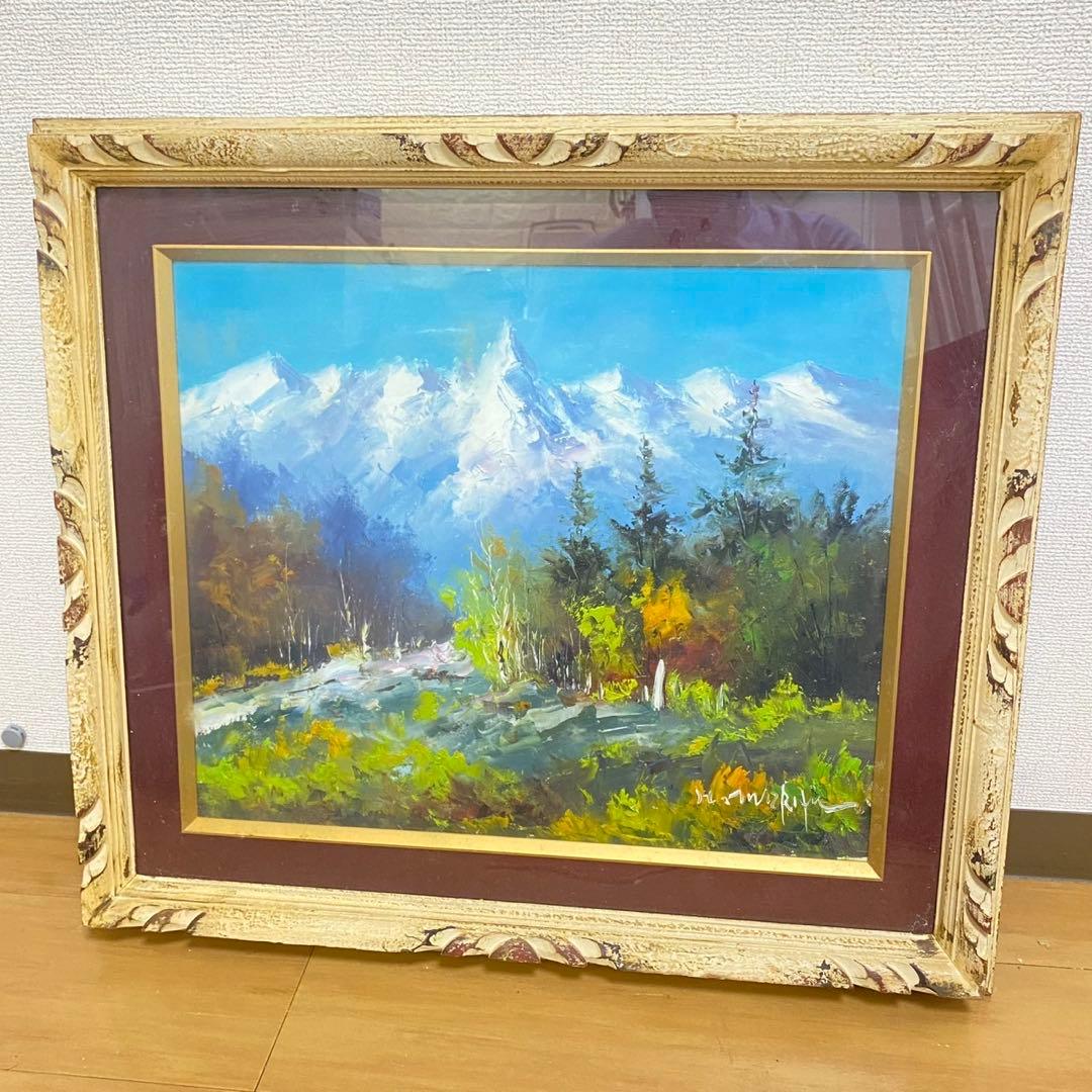絵画 油絵 上高地