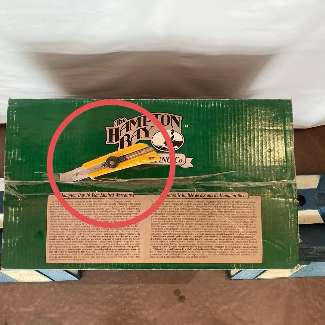 未開封1998Hampton Bay Minuet 30インチ シーリングファン