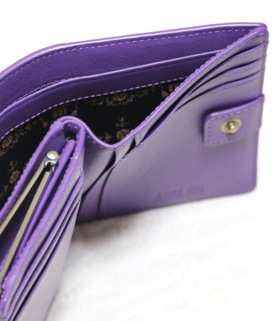 新品タグ付【ANNA SUI アナスイ】ヴィンテージボタン 口金 がま口折り財布