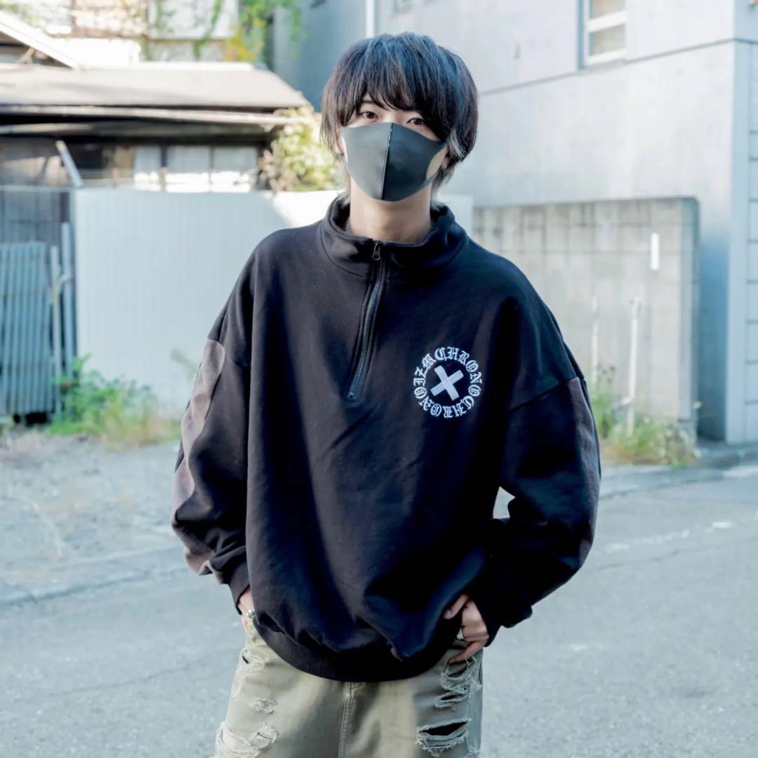 CHRONOIZM クロノイズム ハーフジップ スウェット　【ブラック】
