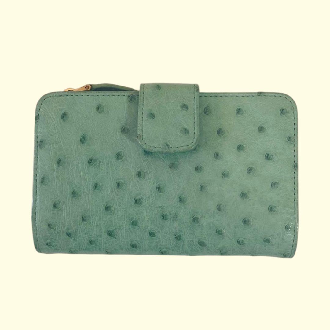 【kanmi✩.*˚】PRADA 二つ折り財布　オーストリッチ