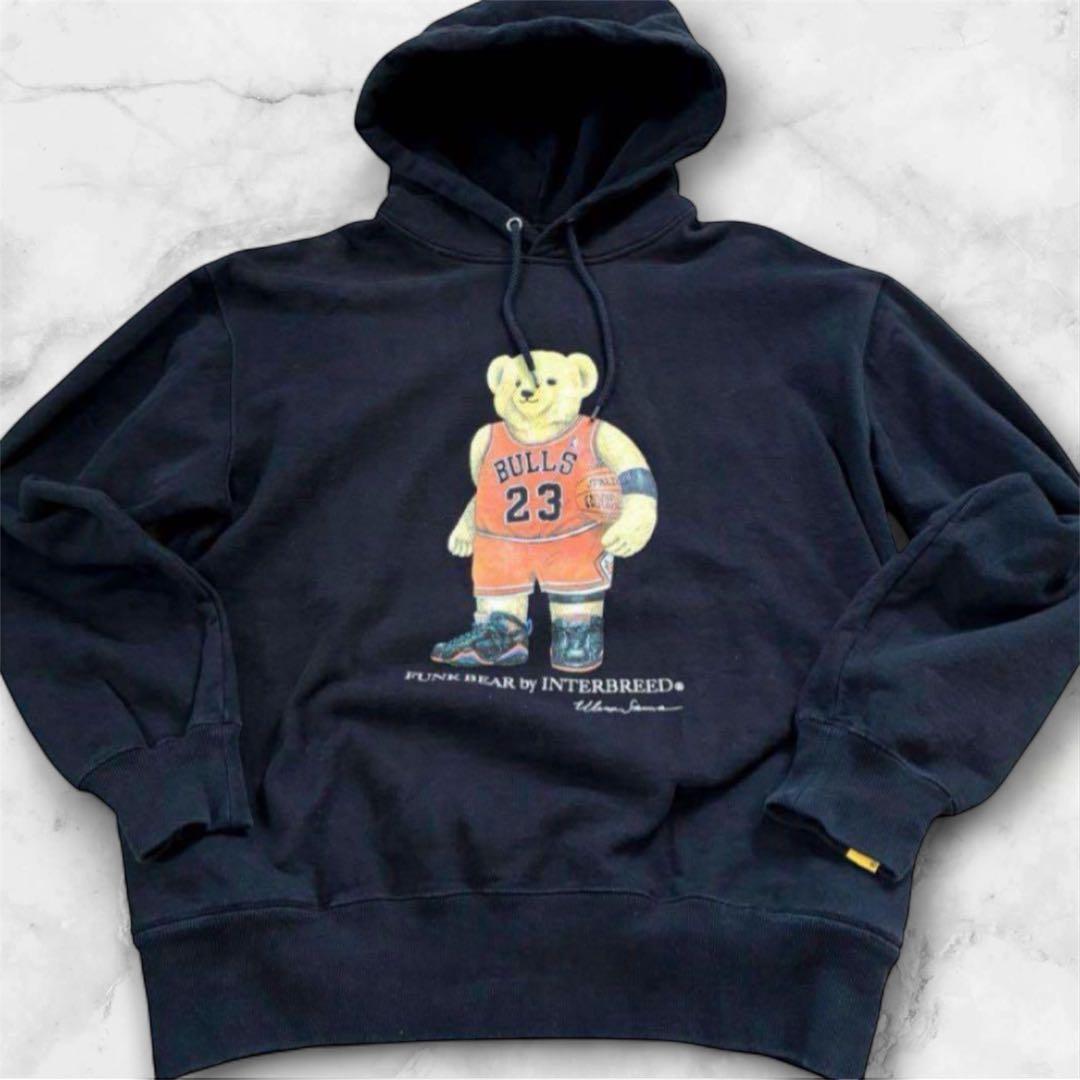 希少XL✨美品 INTERBREED POLO メンズ ベア パーカー ブラック