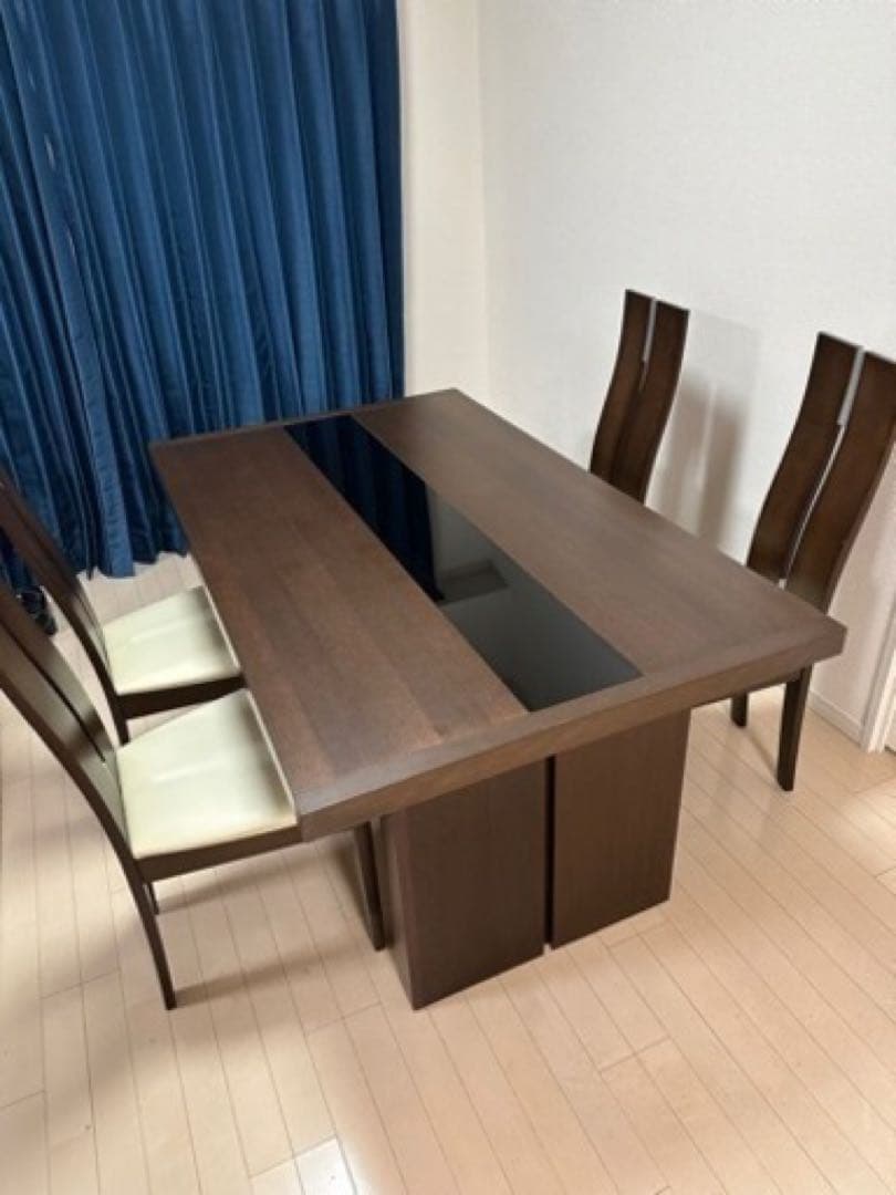 ダイニングテーブル 5点セットダークブラウン　インテリアコア※取りに来れる方優先