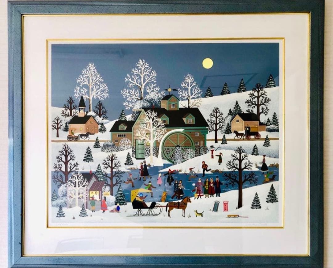 Jane Wooster Scott 直筆サイン入 リトグラフ 約98×83cm