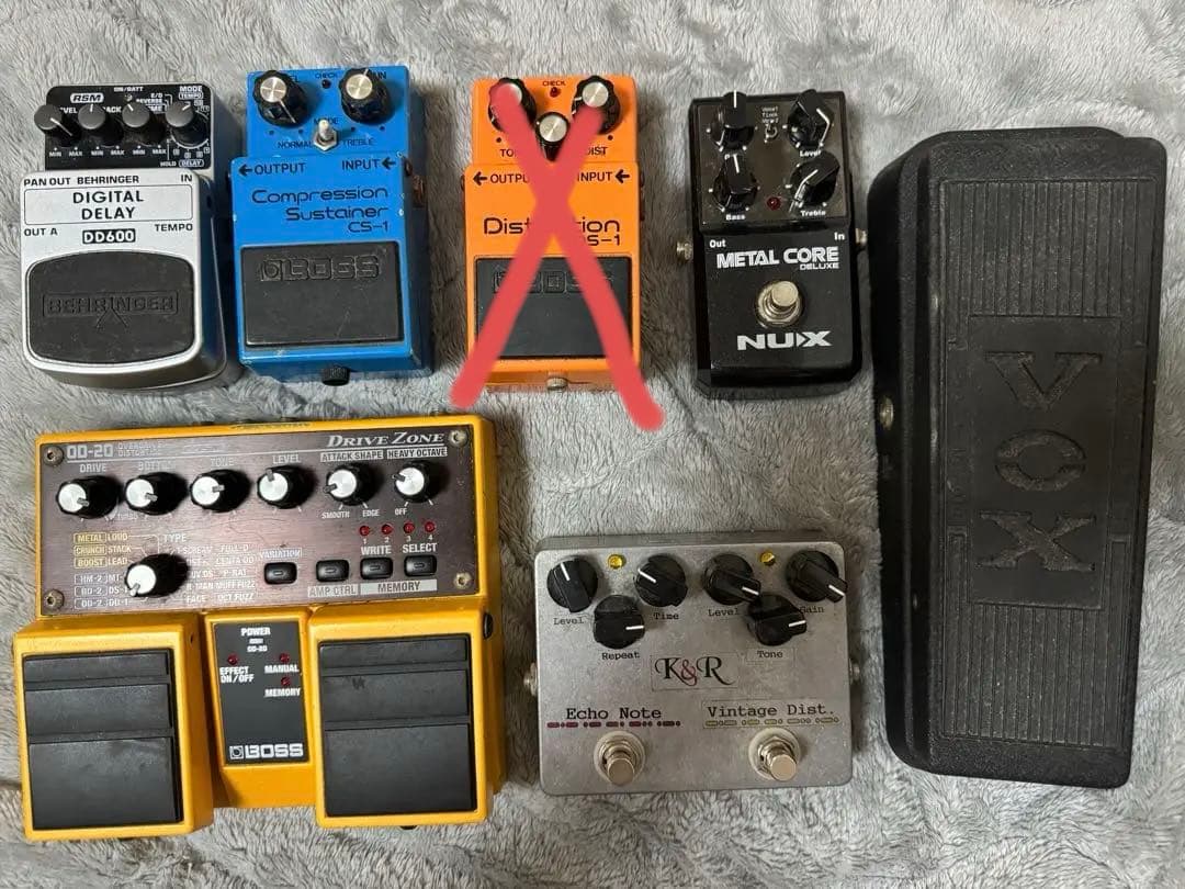 ギター エフェクター まとめ売り ヴィンテージVOX BOSS NUX ワウ