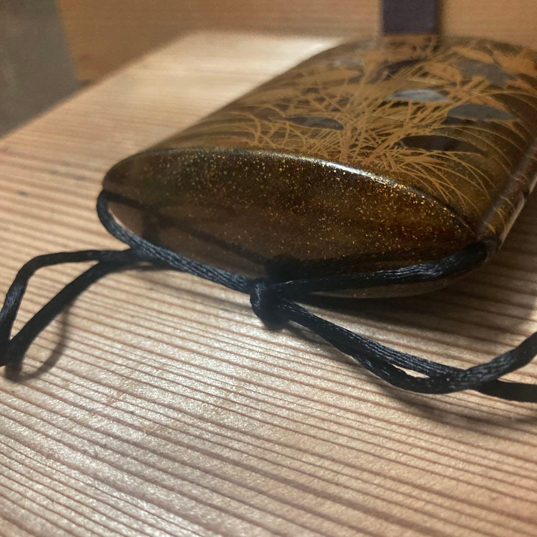 江戸時代　印籠　蒔絵　青貝　梨地