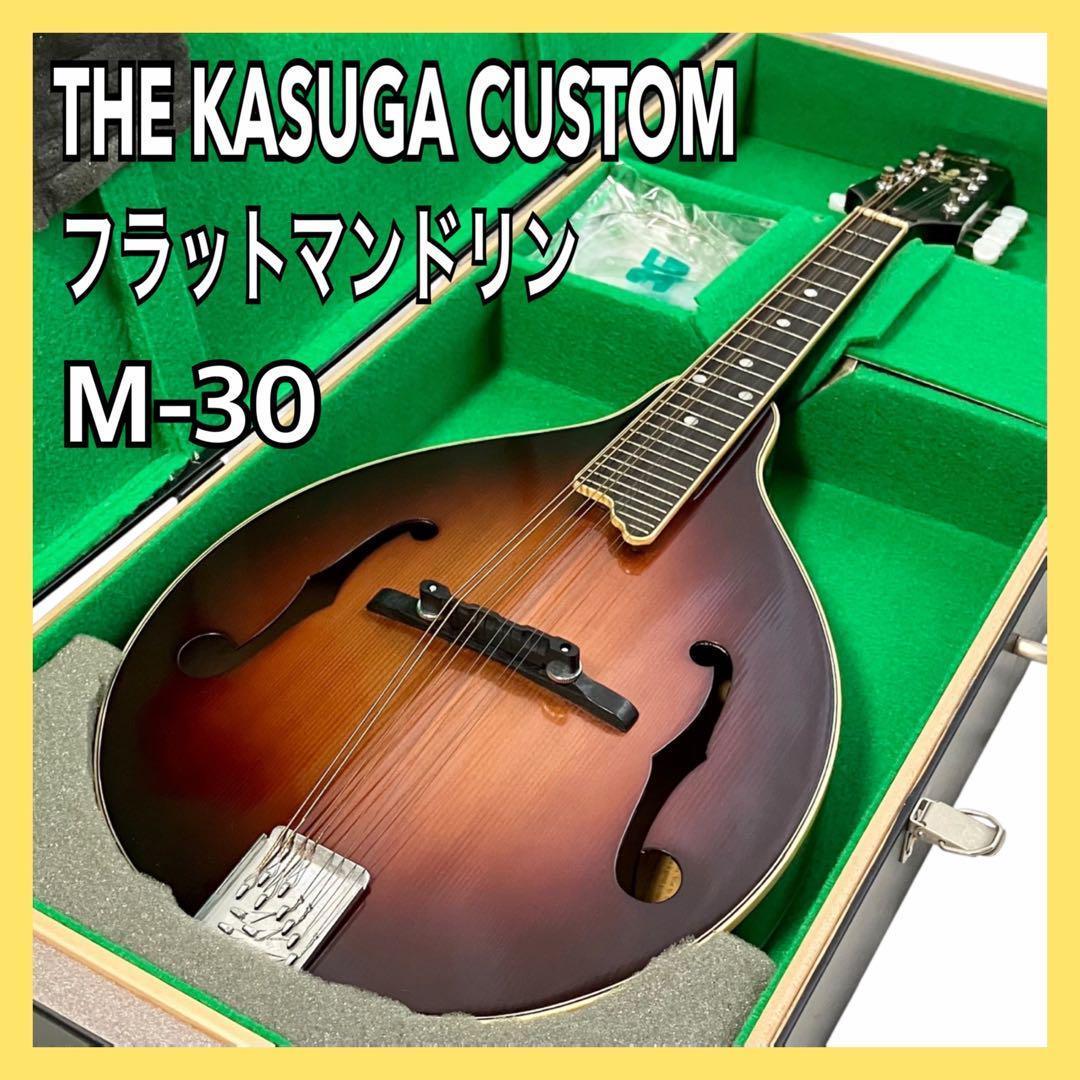 フラット マンドリン M-30 ケース付 8弦 ヴィンテージ 春日楽器