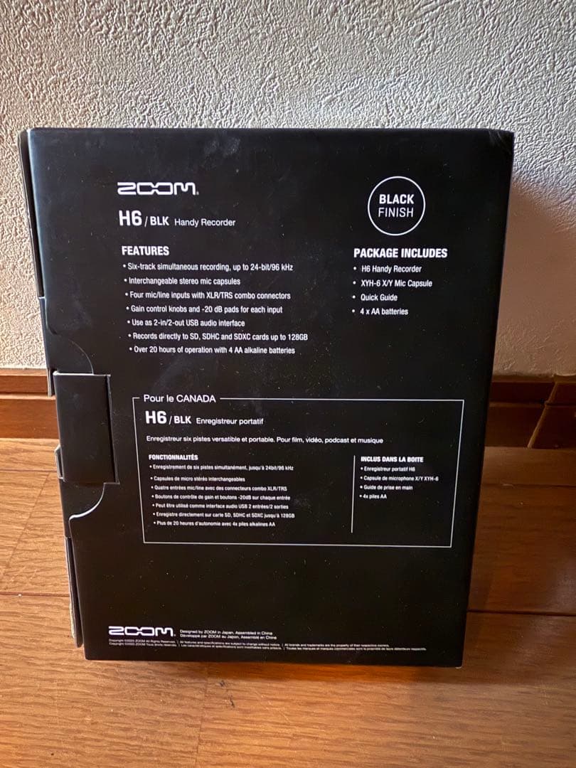 【SD付・動作良好】ZOOM H6 Black 2020ver ※電池蓋訳あり