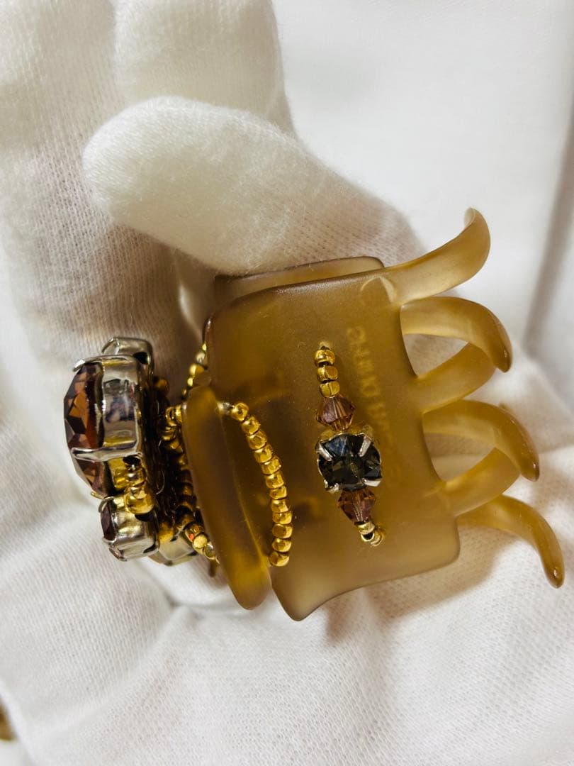 【2個】コンプレックスビズ　デザートクリップ　　大　中　ゴールド　黄　クリップ