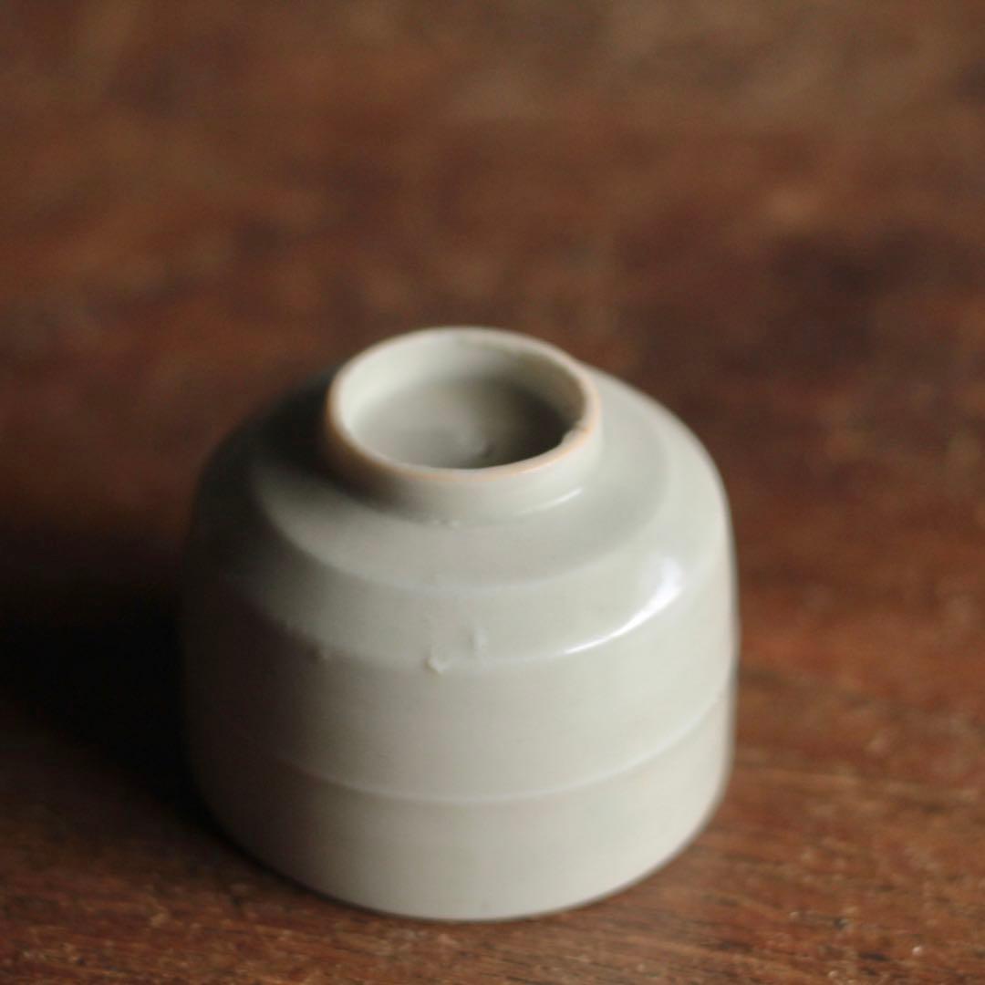 古伊万里 白磁 胴紐 半筒盃 ちょこ ぐい呑み 酒器 古美術 古道具