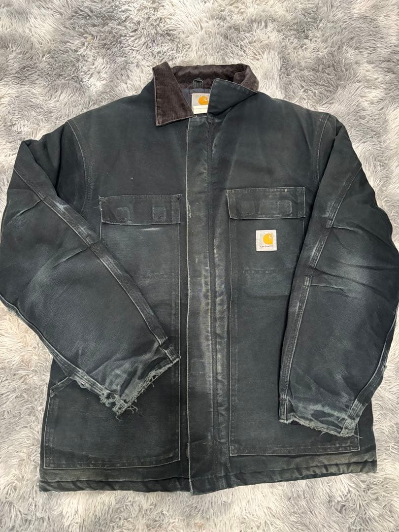 Carhartt ダークグリーン　ジャケット　コート　 コーデュロイ襟