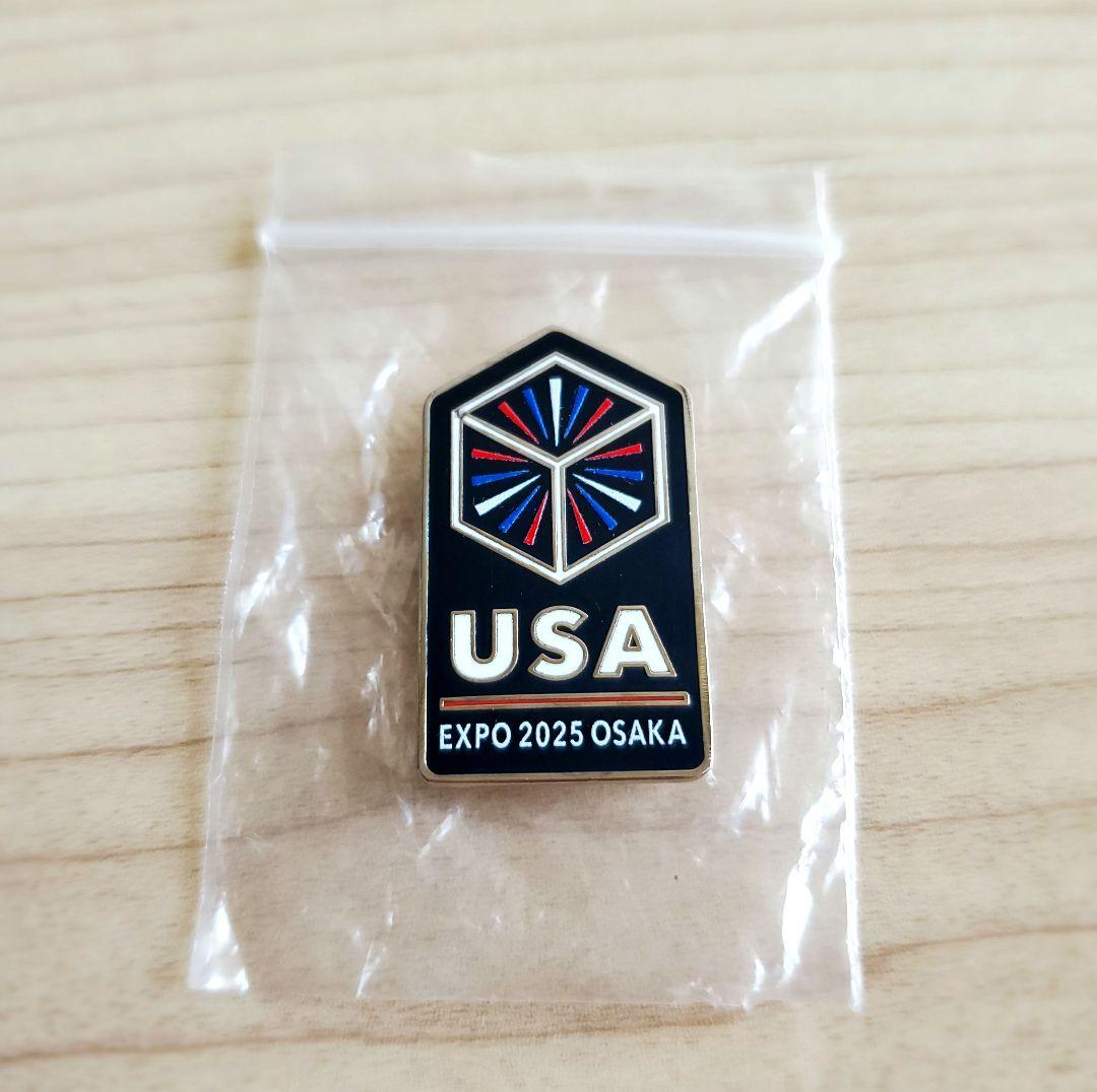 【非売品】大阪関西万博　アメリカ館　ピンバッジ　マグネット