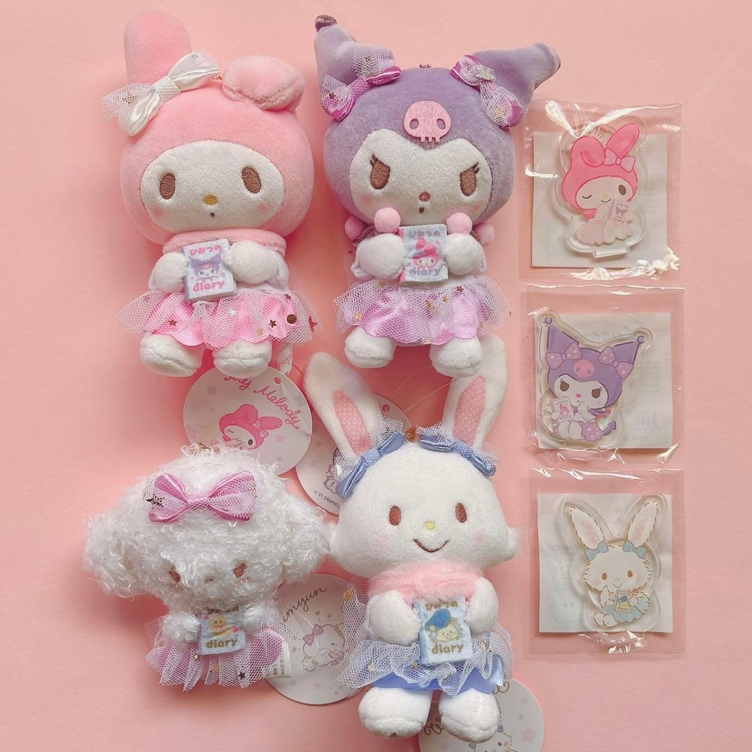 ♡むにゅぐるみ ひみつの日記 マイメロ クロミ こぎみゅん メル マスコット♡