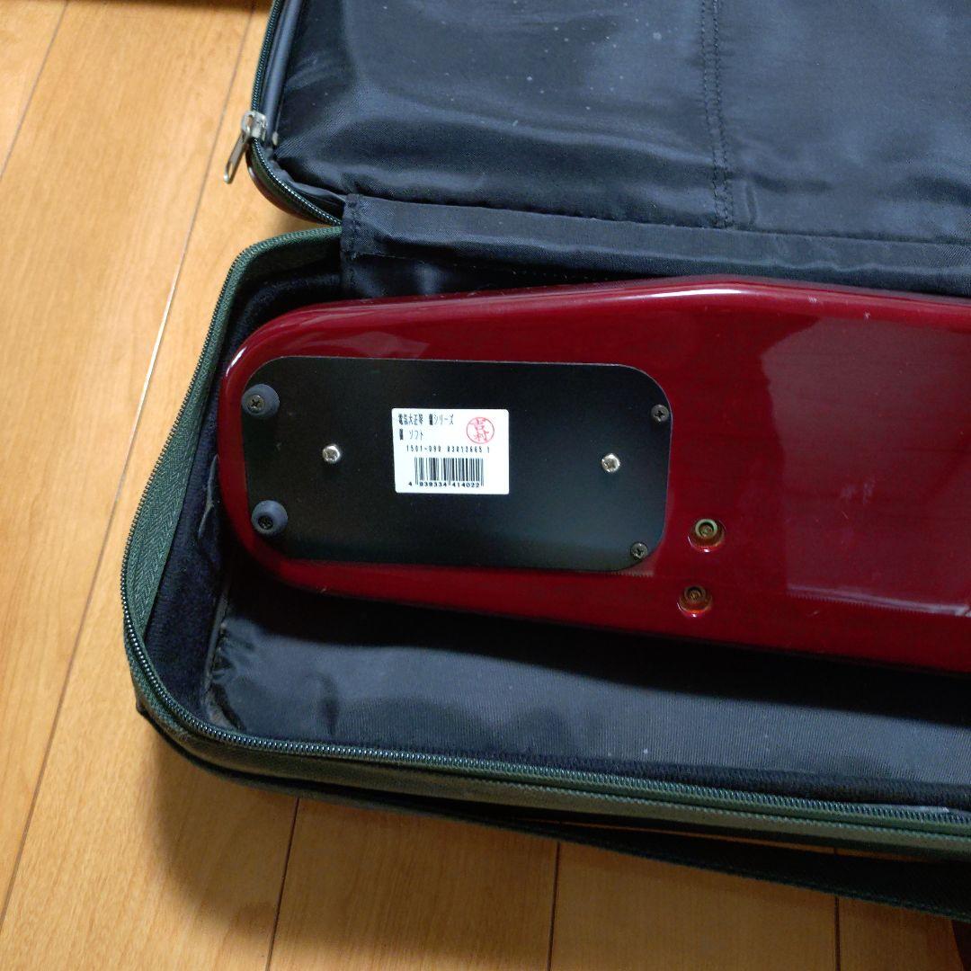 大正琴 赤 6弦 ケース付き