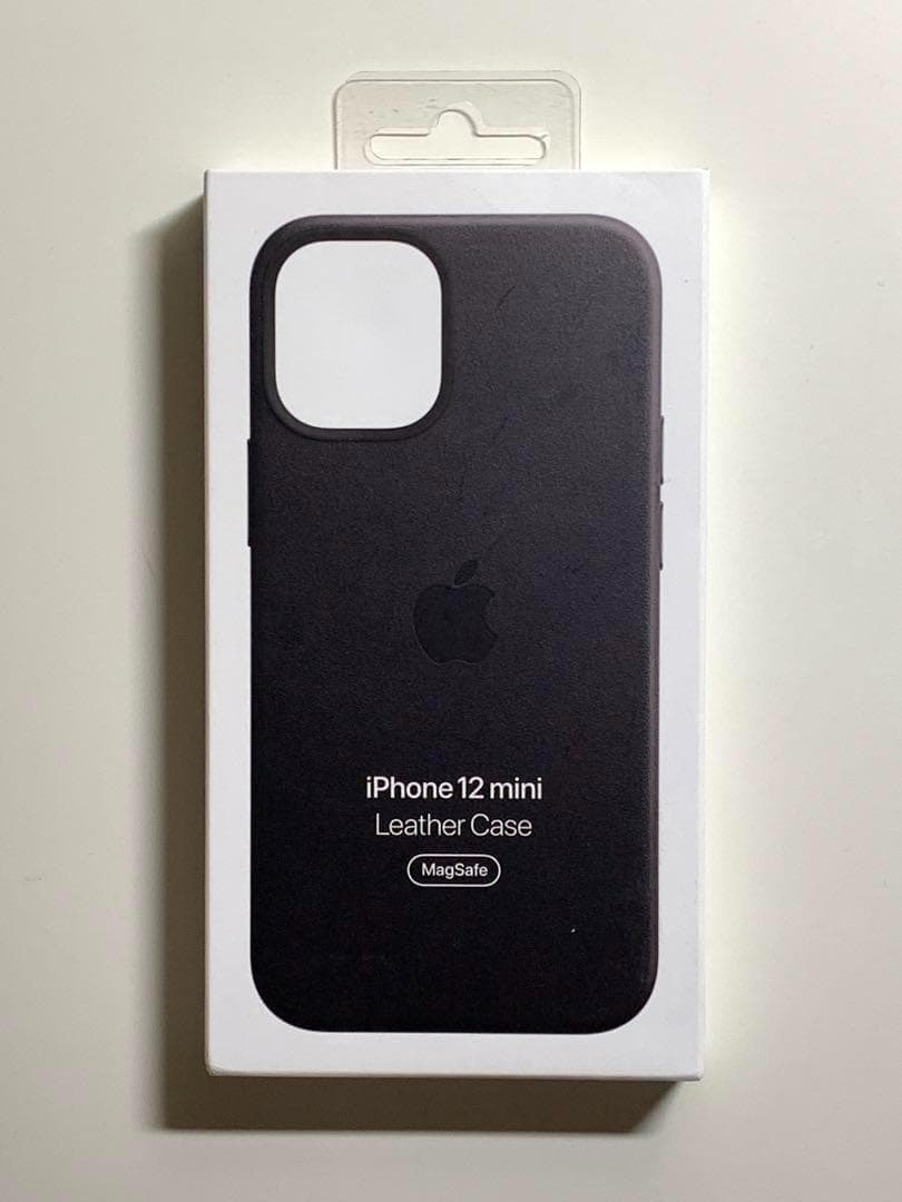 【新品】純正 iPhone 12 mini レザーケース・ブラック①