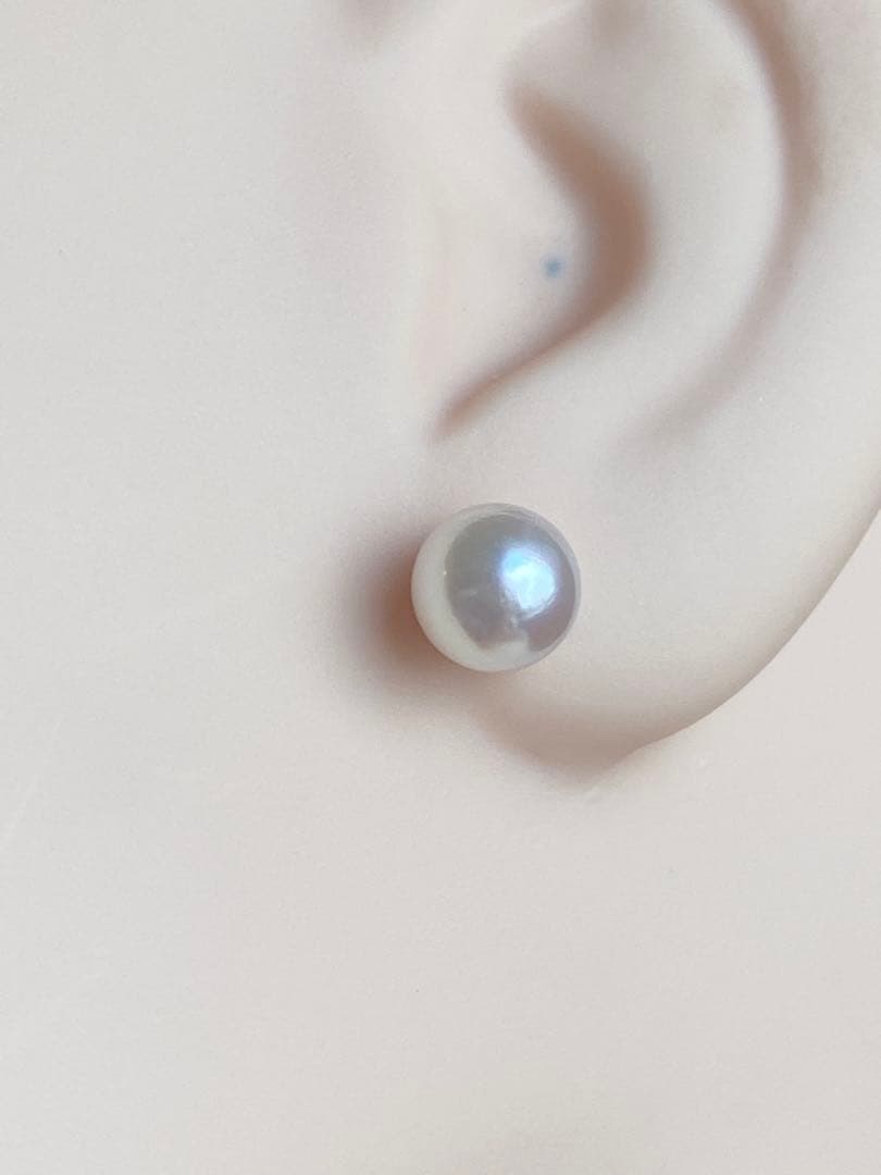 1941美品❣️花珠から天女級のテリ❣️K18❣️あこや真珠7.5-8mm ピアス