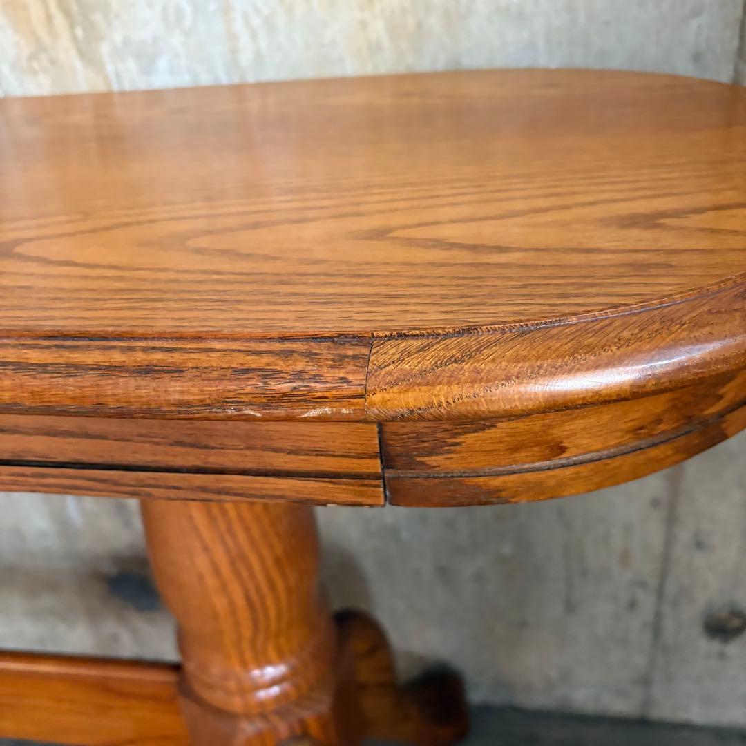 オーク材　オーバルコンソールテーブル