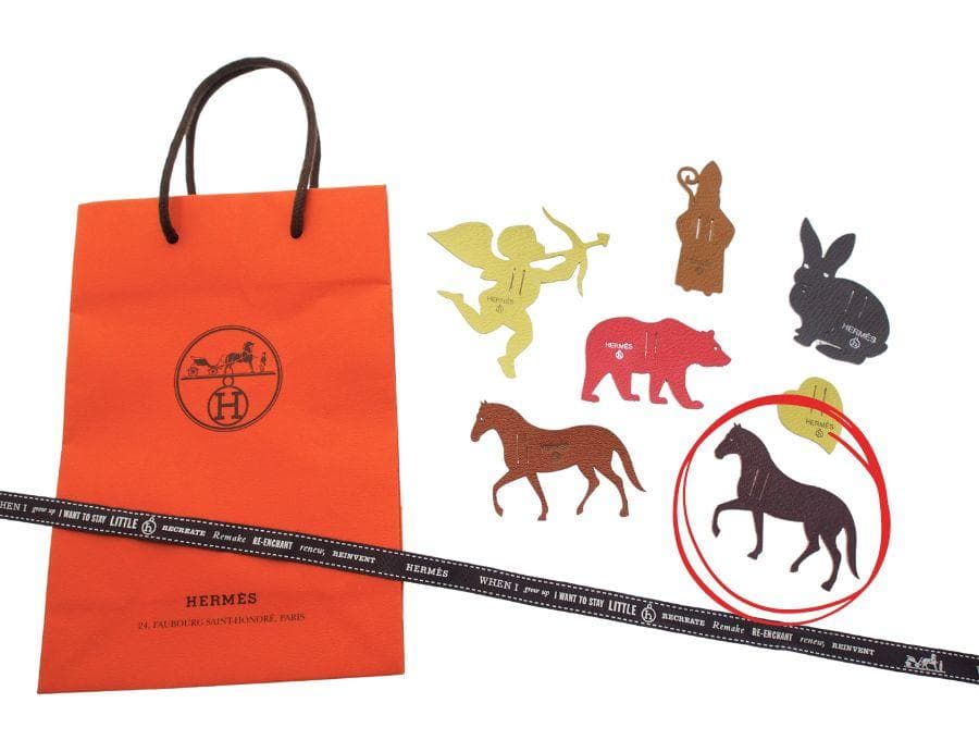 エルメス プティ・アッシュ ラッピングチャーム 馬 ダークブラウン HERMES