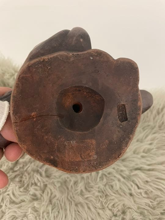 アンティーク品・古美術品　古備前　置物　七福神　布袋