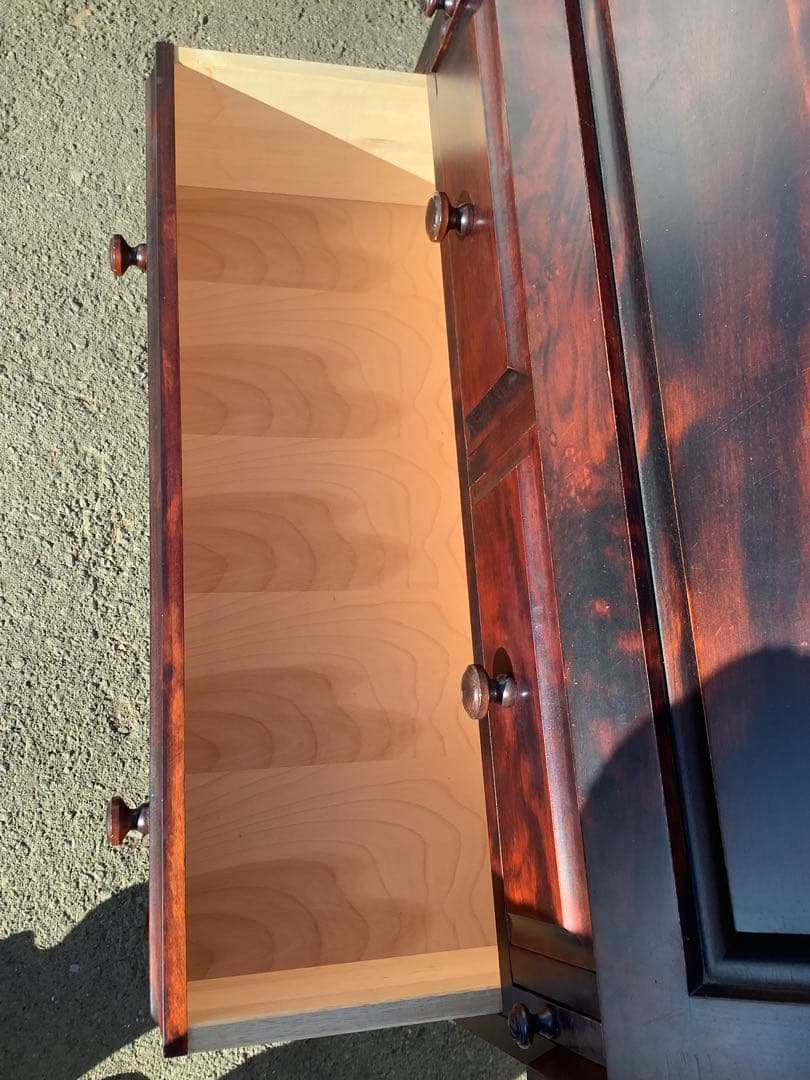 北海民芸 和光 ライティングビューロー ライティングデスク アンティーク 樺材