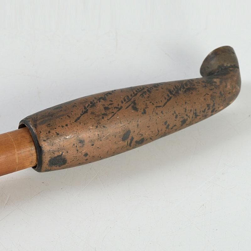 時代提げ物　喫煙具　銅製　村田銘刻印　煙管　キセル　N　9413