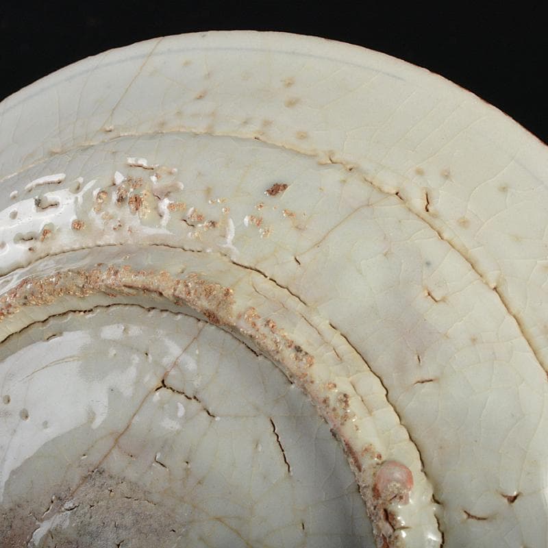 中国　古染付　青花芙蓉手　花鳥文盤　皿　C　R6823