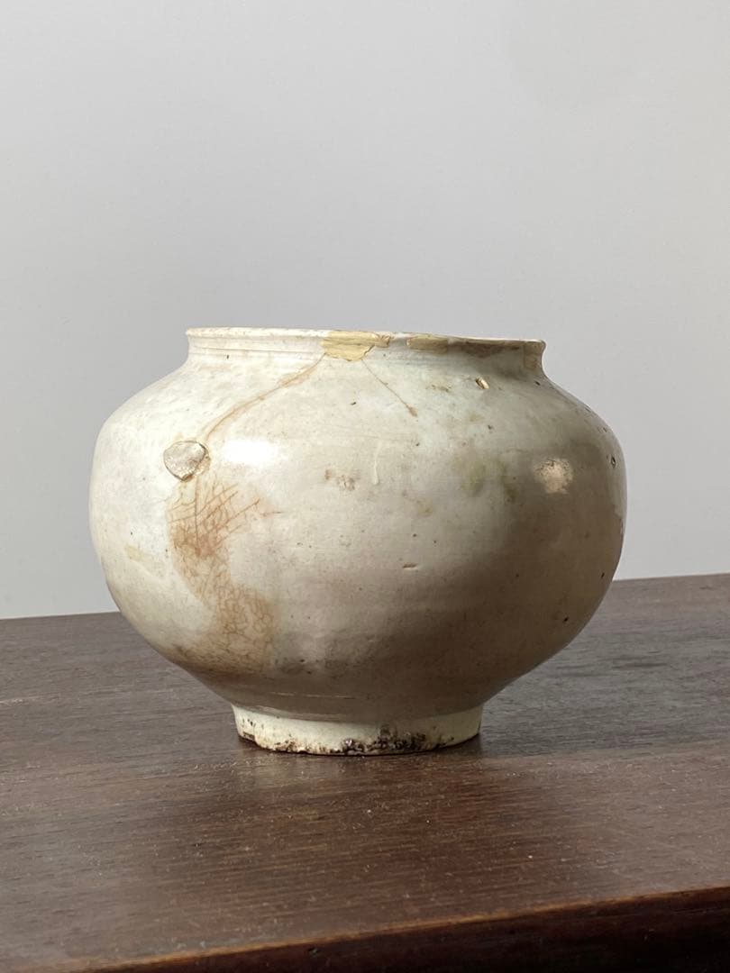 李朝　壺　小壺　白磁　花瓶　花生け