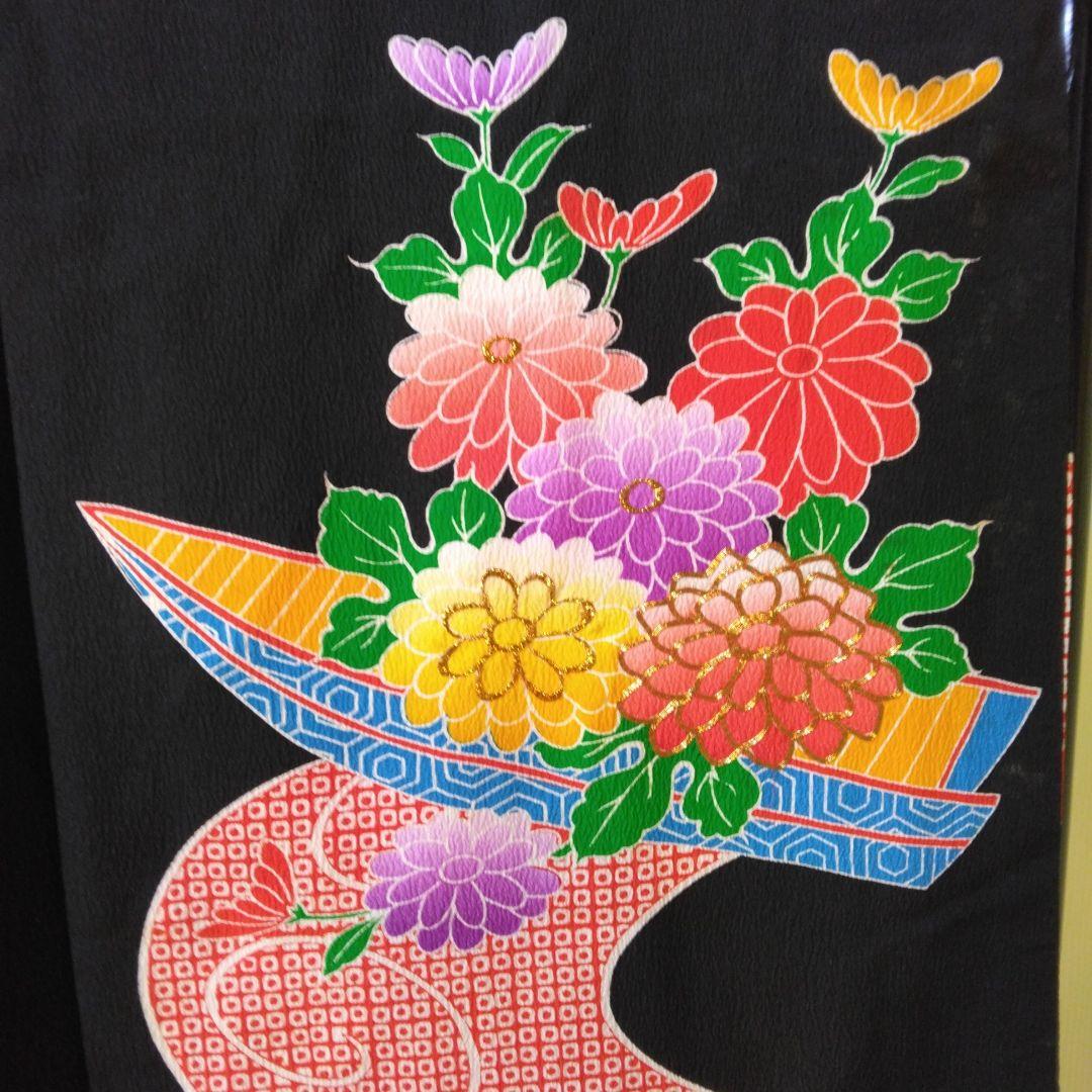 値下げ致しました！ 花嫁振袖　花嫁衣装　 黒正絹振袖　引き振袖　正絹