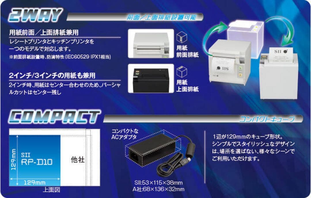 セイコーインスツル サーマルプリンター　RP-D10 POSプリンター　USB