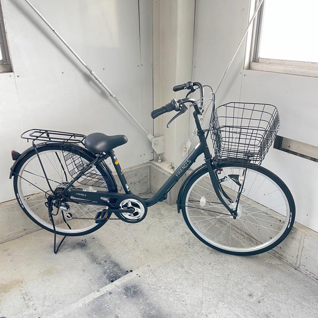 シドーサイクル 26FRIEND’S 6段オート26インチ マットブラック 黒