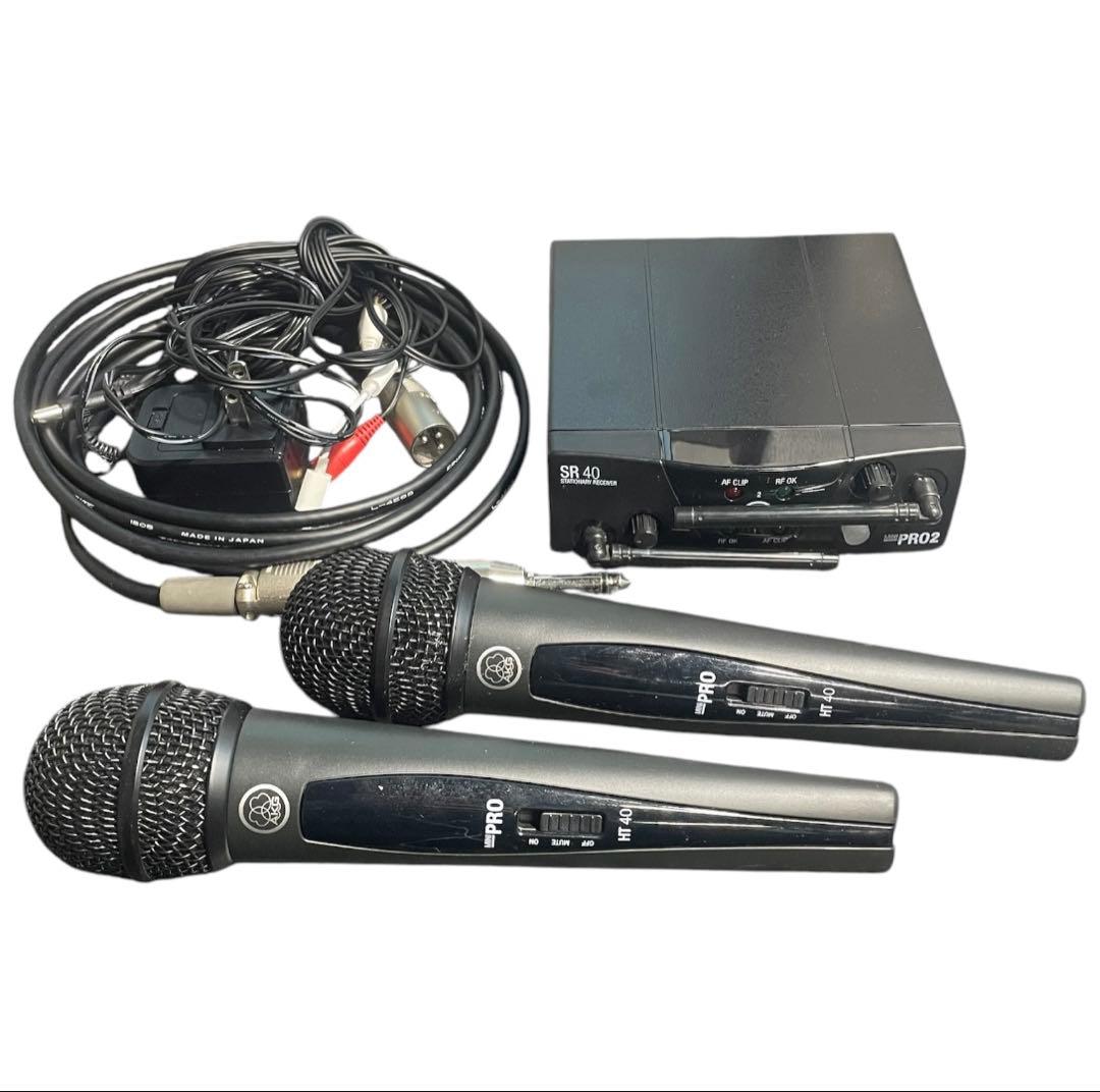 AKG WMS40 PRO MINI2 ワイヤレスマイク 2本セット 元箱付き